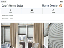 Tablet Screenshot of cohenswindowtreatment.com